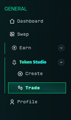 Navigation to Token Studio Trade